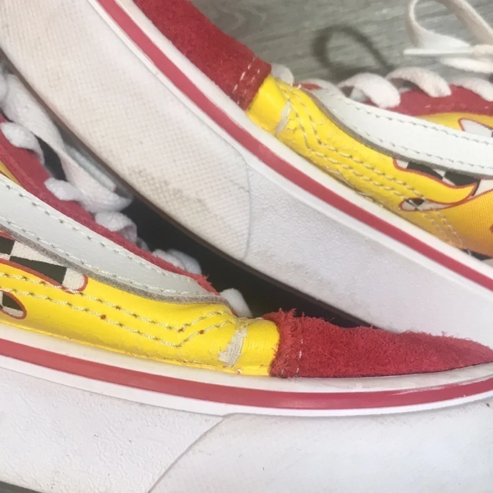 VANS‎ YOUTH FLAME COMFYCUSH OLD SKOOL SNEAKERS SIZE 3
